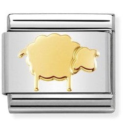 030112/35 Classic S/steel,bonded yellow gold Sheep