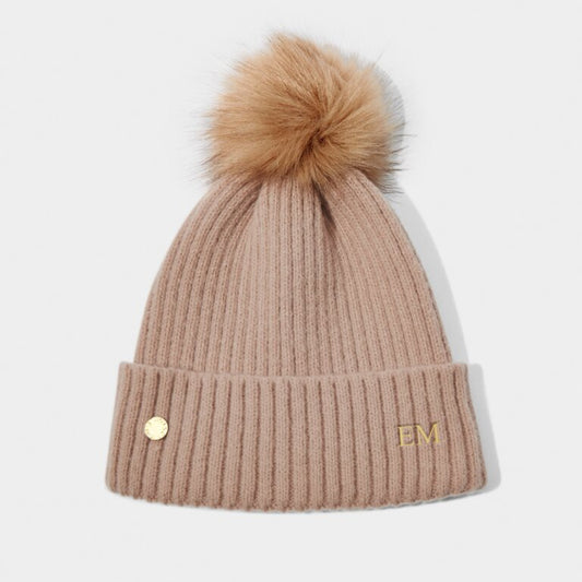 Katie Loxton Knitted Hat Soft Tan