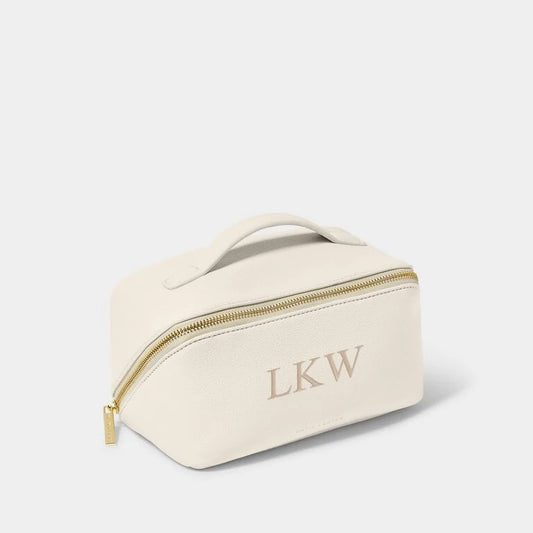 Katie Loxton Medium Make Up /Wash Bag Off White