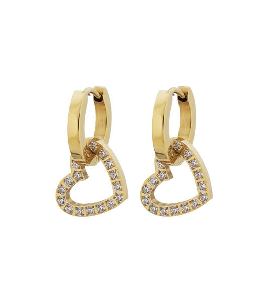 Eternal Heart Earrings Gold