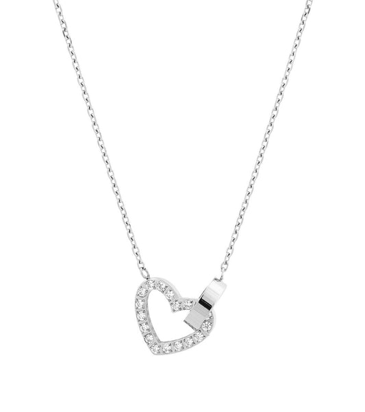 Eternal Heart Necklace Silver