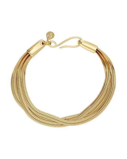 Herringbone Triple Bracelet Gold