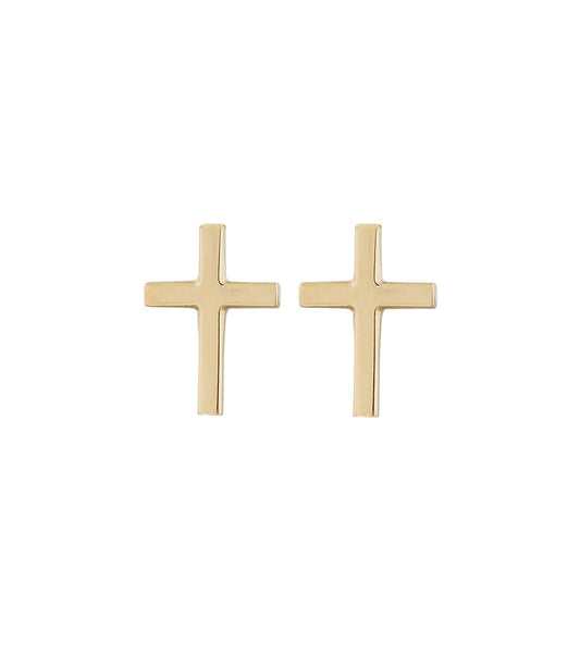 Spirit Cross Studs Gold