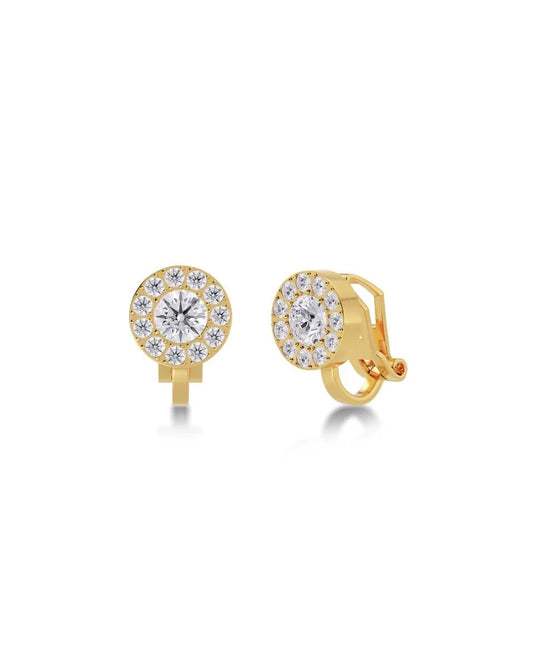 Thassos Gold Clip On Earrings