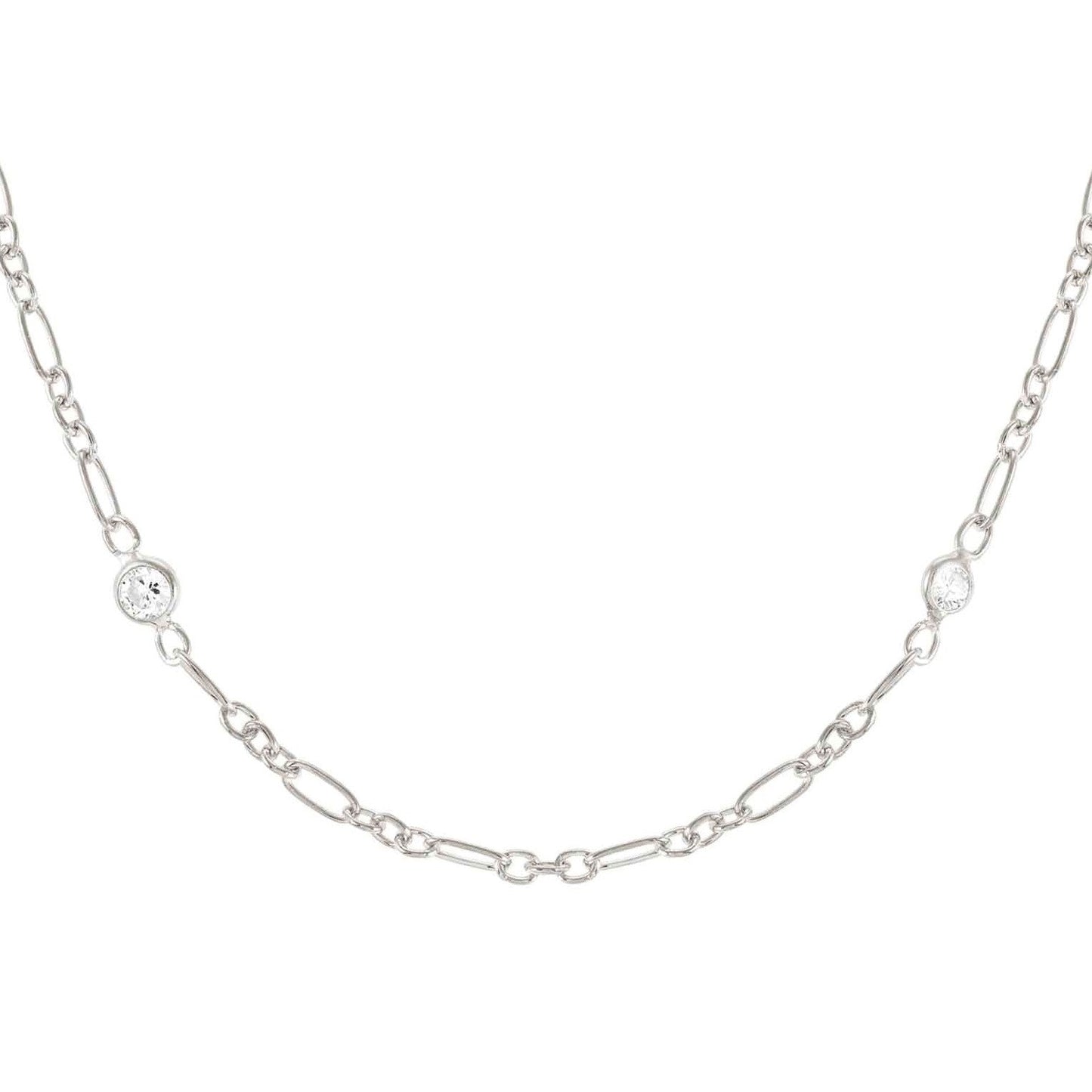 BELLA series ed,DETAILS,925 silver,CZ. Elongated Chain 146686/036