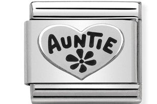 330101/17 CLASSIC SILVER OXIDIZED AUNTIE HEART