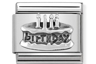 330101/20 CLASSIC SILVER OXIDIZED BIRTHDAY CAKE