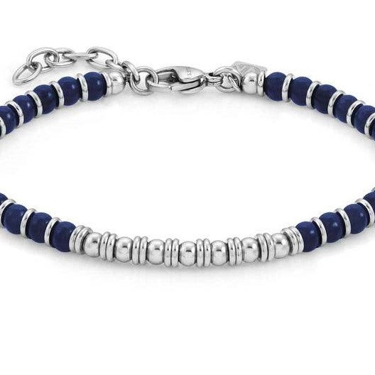 027902/043 INSTINCT bracelet,S/steel,stones Blue Agate