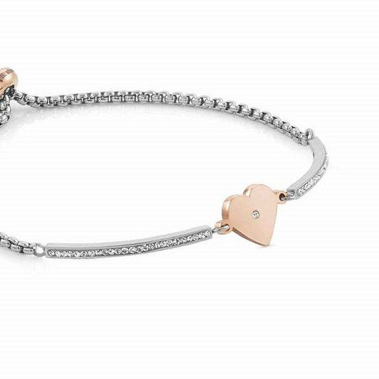 028004/022 MILLELUCI bracelet,S/steel,CZ (ROSEGOLD) Heart