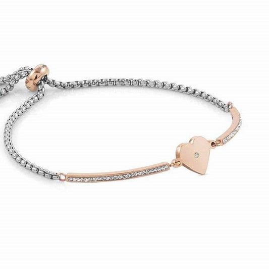 028005/022 MILLELUCI bracelet,S/Steel,CZ, (ROSEGOLD - RICH VERSION) Heart