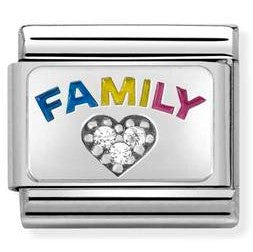 330306/08 Classic S/steel, enamel, CZ, 925 silver Family