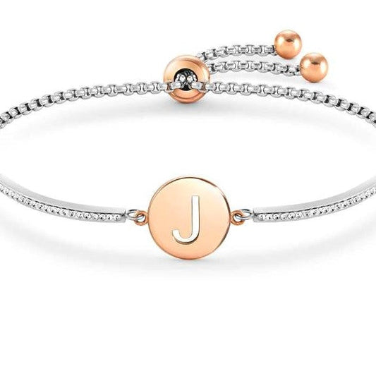 MILLELUCI bracelet S/steel,CZ, LETTER J 028007/010