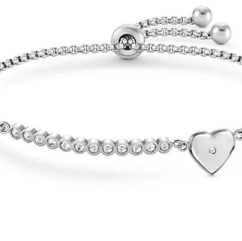 MILLELUCI bracelet,S/Steel,CZ,Heart 028008/022