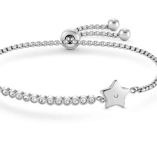 MILLELUCI bracelet, S/Steel,CZ,Star 028008/023