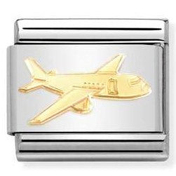 030162/75 Classic, steel, 18k gold plane